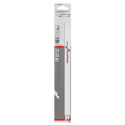 Hoja de Sierra Sable Bosch S1222 VF para Madera con Clavos 250mm