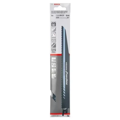 Hojas de Sierra Sable Bosch Endurance S 1130 CF Bimetal para Metal de 4 a 12 mm