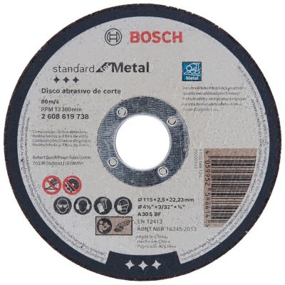 Disco de Corte Bosch 4 1/2" x 2.5mm para Metal
