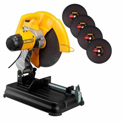 Tronzadora de Metales DeWalt D28730-K4 de 14" y 2300 W con 4 Discos de Corte Incluidos