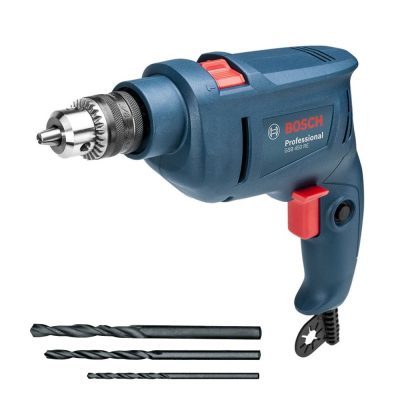 Taladro Percutor Bosch GSB 450 RE de 3/8" 450 W con Velocidad Variable y 3 Brocas