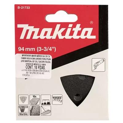 Lija Delta Makita B-21761 Negra Grano 400 (Set 10 Unid.) para Piedra