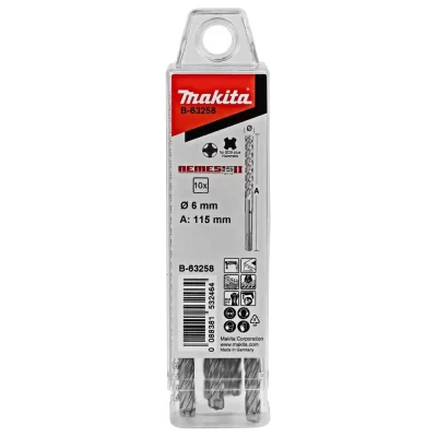 Broca SDS Plus Makita B-63258 Nemesis II 6mm para Concreto (10 uds)