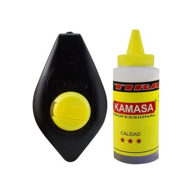 Tiralínea de Albañil Kamasa KM197 15 m Carcasa de PVC con Tiza Azul