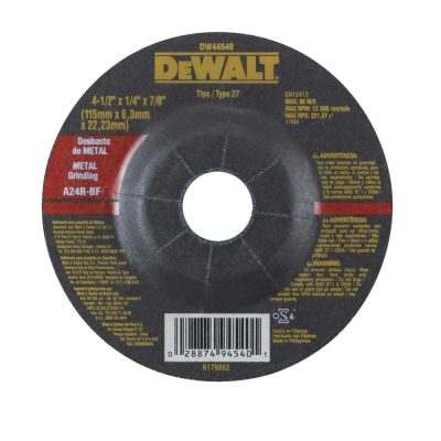 Disco de Desbaste 4-1/2″ × 1/4″, DeWalt DW44540