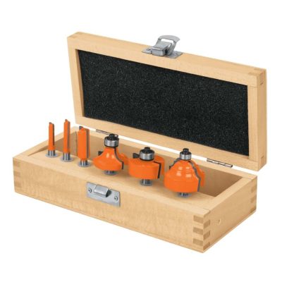 Set de Fresas 1/4" 6 Piezas Truper 11359 para Ruteadora
