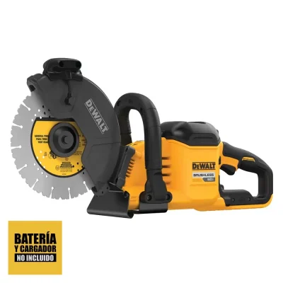 Cortadora de concreto inalambrica DeWalt DCS690B 60V FlexVolt de 9" con alimentacion de agua (solo herramienta)