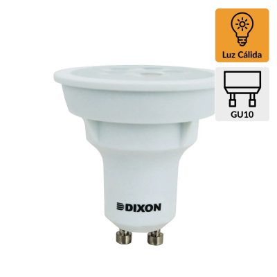 Foco dicroico LED GU10 3W 220 lm con luz cálida DIXON