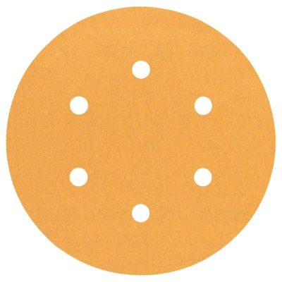 Disco de Lija Excéntrica Bosch 6" 150 mm Grano 120 con Velcro y 6 Perforaciones, Pack 50 Unidades