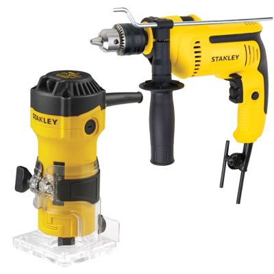Combo Fresadora 1/4" 550W + Taladro Percutor 1/2" 700W Stanley ST55-K2