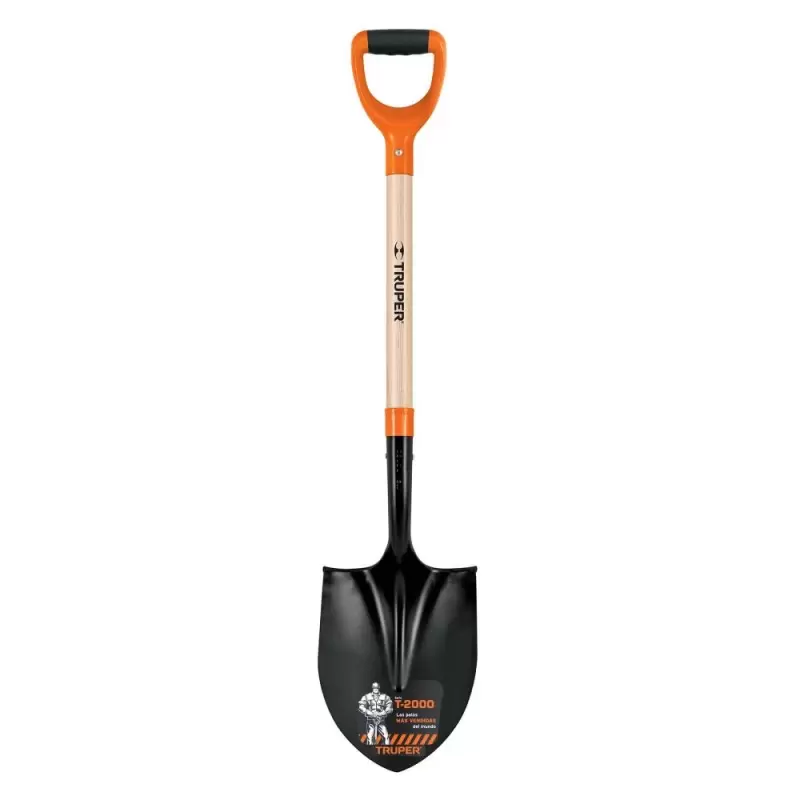 Pala Redonda Truper T2000 Mango de Madera Puño "Y"