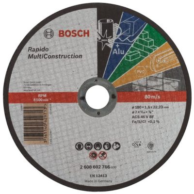 Disco de Corte Bosch 7" Multimaterial para Metal, Piedra y Mármol