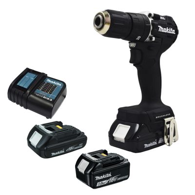 Taladro Percutor Makita DHP487YX2B-K1 18V con 3 Baterías y Cargador