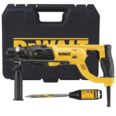 Rotomartillo SDS Plus DeWalt D25260K-K1 de 800 W y 2.9 J con cincel punta de 250 mm
