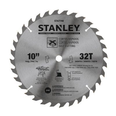 Disco de Sierra Stanley STA7740 10" 32 Dientes para Madera