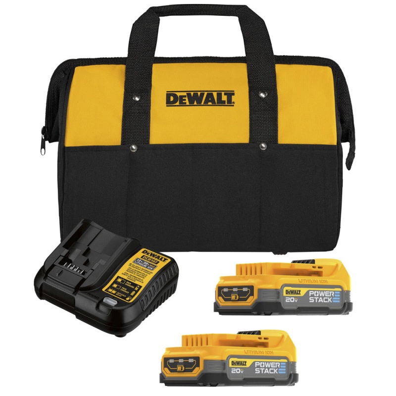 Kit de Baterías DeWalt DCBP034E2-B2 Powerstack 20V 1.7 Ah con Cargador y Bolso