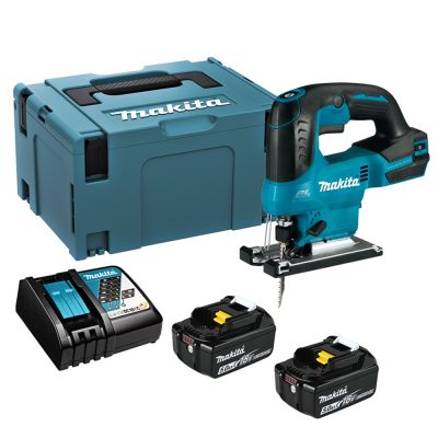 Sierra caladora inalambrica 18V LXT BL con 2 baterias, cargador y maletin Makpac Makita DJV184RTJ