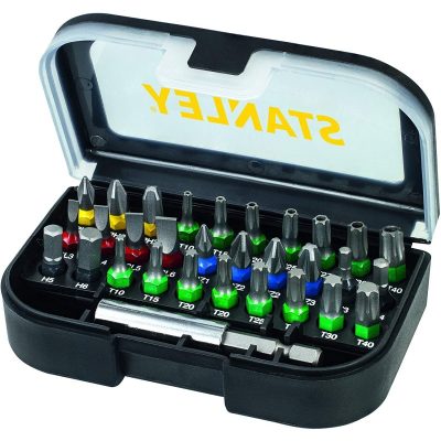 Set de Puntas para Atornillar Stanley STA60490-XJ 31 Piezas con Portapuntas