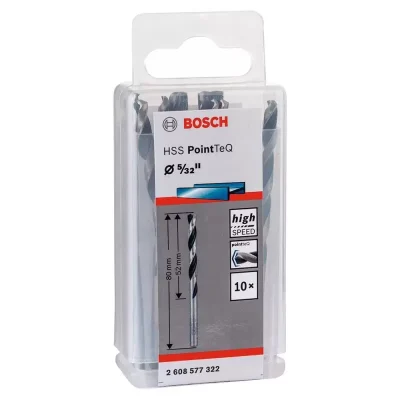 Broca Bosch HSS PointTeQ 5/32" para Metal Pack 10 Unidades