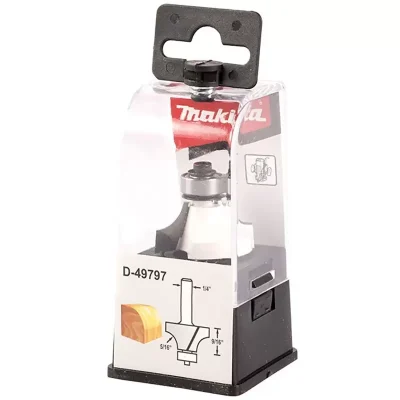 Fresa redondeadora Makita D-49797 de 1-1/8" con rodaje y vástago 1/4"