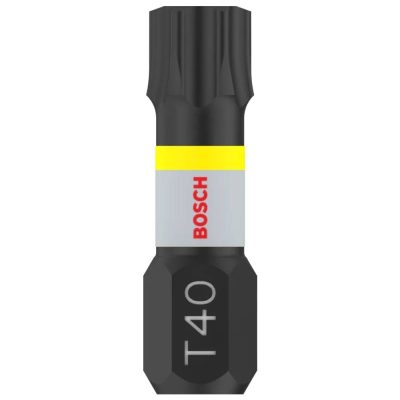 Puntas de Atornillar Bosch Impact Pro Torx T40 x 25 mm Encastre 1/4", Blíster de 2 Piezas
