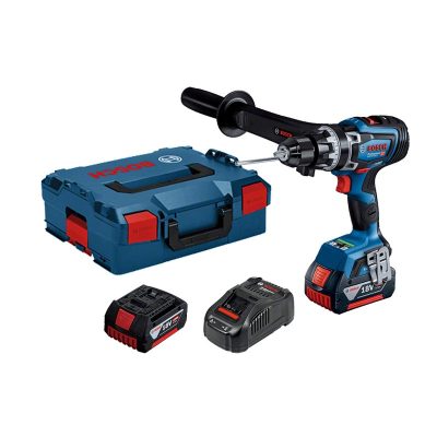 Taladro Percutor Inalámbrico Bosch GSB 18V-150 C BITURBO 150 Nm con 2 Baterías 4.0 Ah