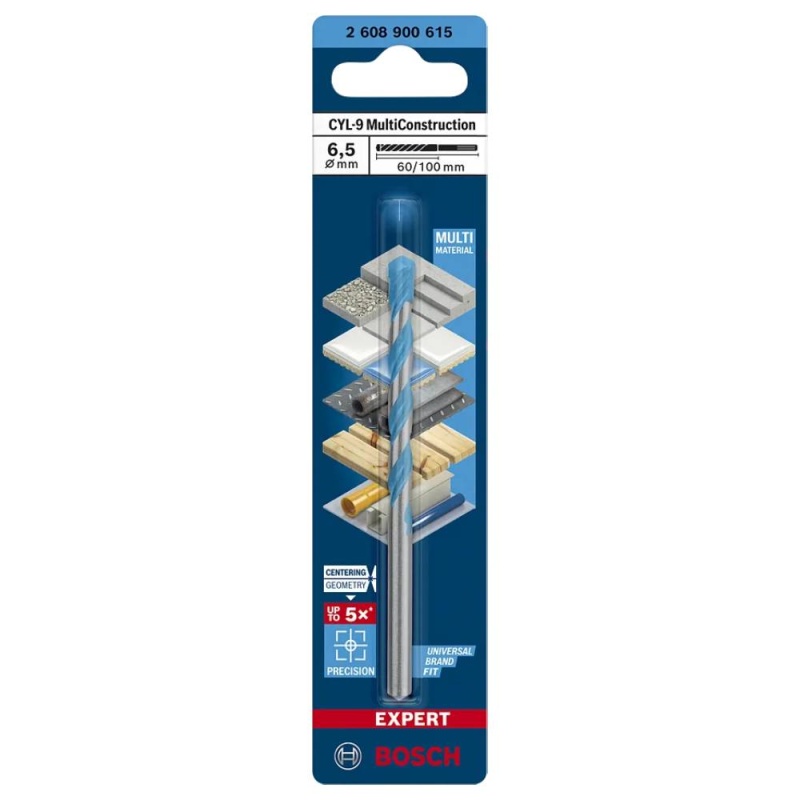 Broca Multi-Material Bosch CYL-9 6,5mm Punta Carburo
