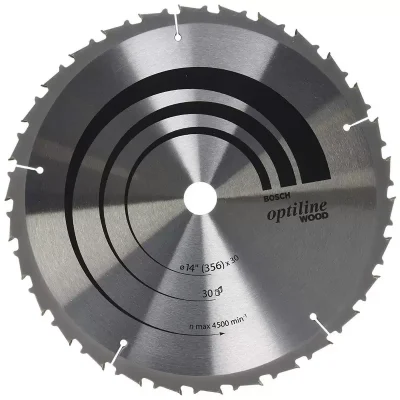 Disco de Sierra Bosch Optiline Benchtop 14" 356 mm 30 Dientes ATB para Madera