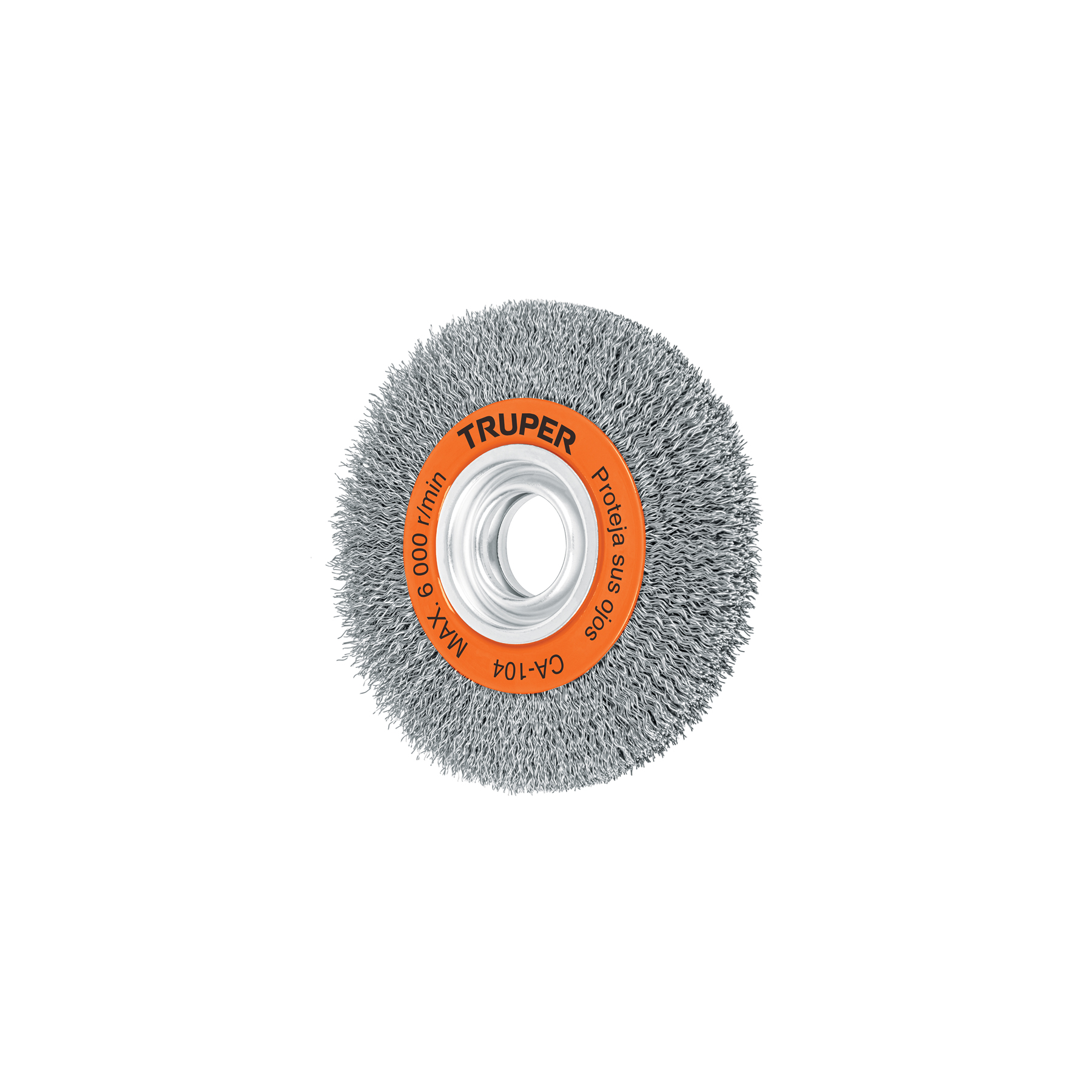 Carda alambre ondulado 6" x 3/4" para esmeril, TRUPER