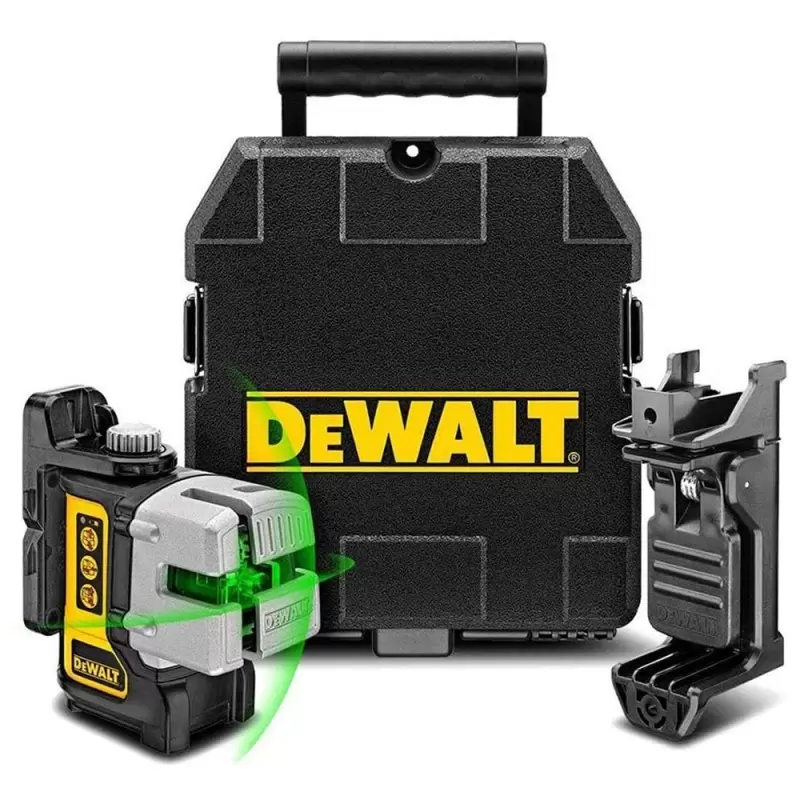 Nivel Láser DeWalt DW089CG de 3 Líneas Luz Verde 20 m Autonivelante