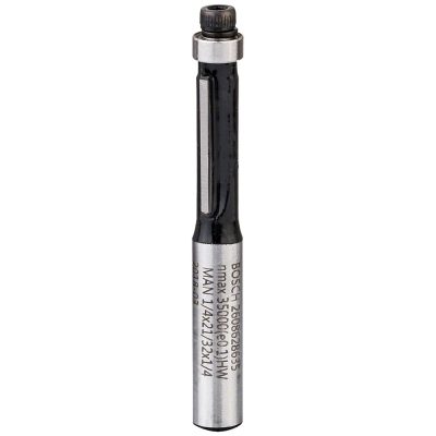 Fresa Enrasadora Bosch 1/4" con Rodamiento Guía, Vástago 1/4" para Router