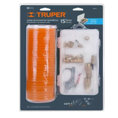 Juego de Accesorios Neumáticos Truper 19094 15 Piezas