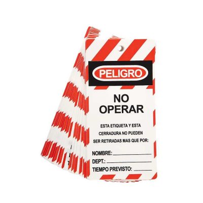 Tarjetas de Bloqueo Peligro No Operar Pack x25