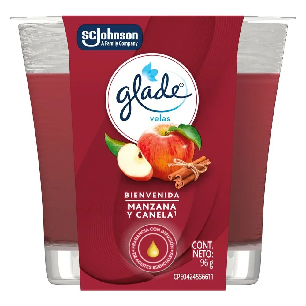 Vela Aromática Glade Manzana y Canela 96g