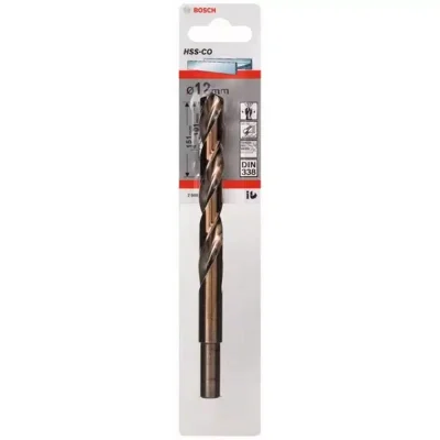 Broca para Metal Bosch HSS-Co 12 mm x 101 x 151 con 5% Cobalto DIN 338