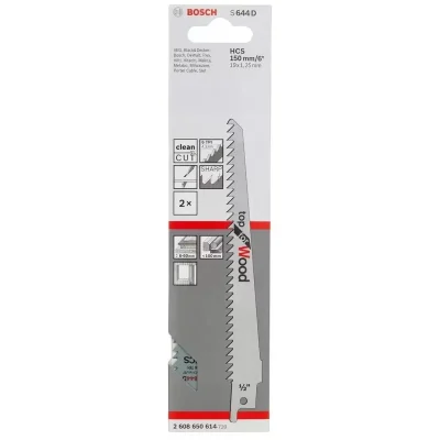 Hoja para Sierra Sable Bosch S 644 D 6 TPI Corte Profundo Multimaterial
