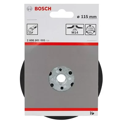 Plato de Respaldo de Goma Bosch 2608.601.005-000 de 4 1/2" Rosca M14 para Fibrodisco