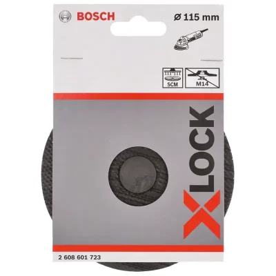 Plato de Respaldo Bosch X-LOCK 115 mm con Velcro para Discos SCM