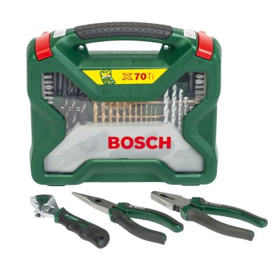 Set Bosch X-Line 70 Piezas de Brocas, Puntas y Herramientas Manuales