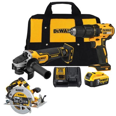 Combo inalámbrico DeWalt DCK248P1-K13: taladro percutor, amoladora y sierra circular 7 1/4" 20V XR
