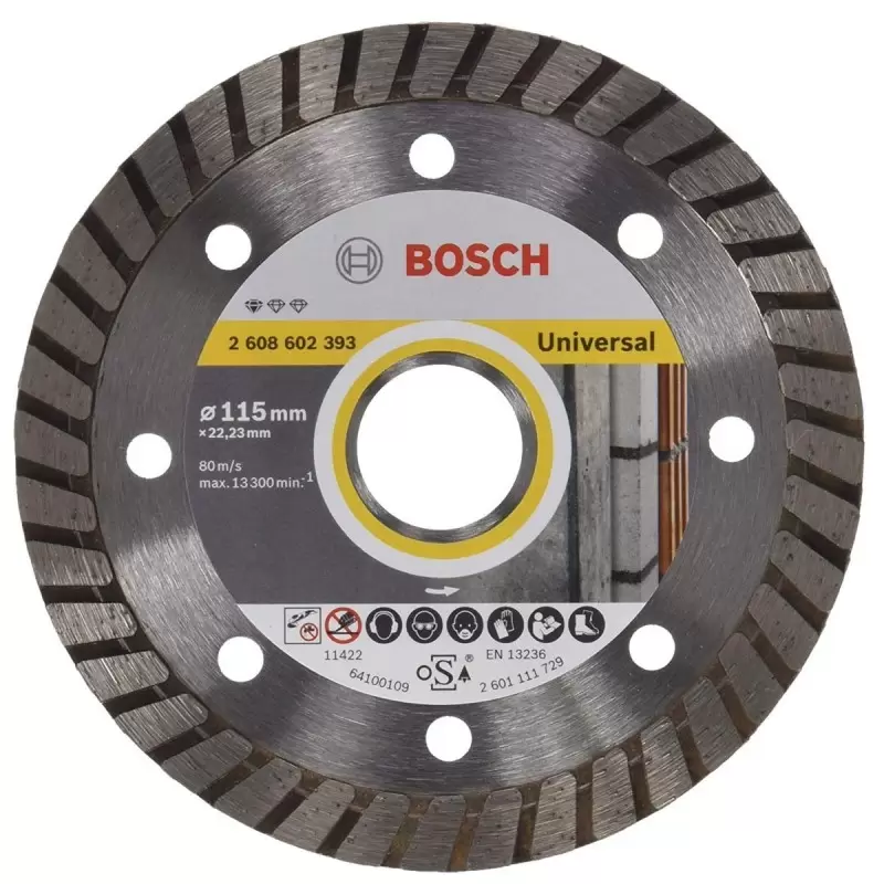 Disco diamantado Bosch Universal Turbo 2608.602.393-000 de 4 1/2" para construccion y metal