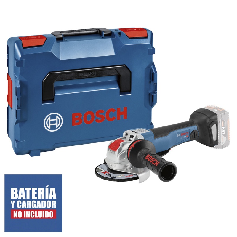 Amoladora Angular Inalámbrica Bosch GWX 18V-10 PC de 5" X-LOCK Brushless (Baretool)