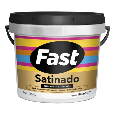 Pintura Látex Fast Satinado Interior y Exterior 1 Galón