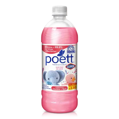 Limpiador Desinfectante Aromatizante Poett Suavidad de Bebé 550 ml