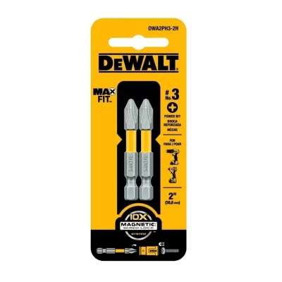 Puntas de atornillar DeWalt DWA2PH3-2H MaxFit Phillips PH3 de 50 mm, blister de 2 unidades