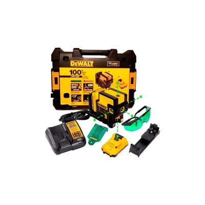 Nivel Láser de 5 Puntos DeWalt DW085LG Luz Verde 12V Max Alcance 30 m IP65