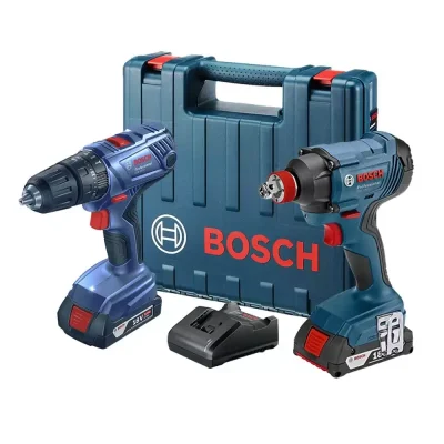Combo Bosch 18V GSB 180-LI Taladro Percutor + GDX 180-LI Llave de Impacto 180 Nm