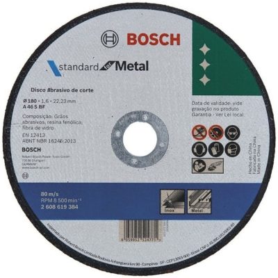 Disco de Corte Bosch 2608.619.384-000 7" x 1.6 mm para Metal y Acero Inoxidable