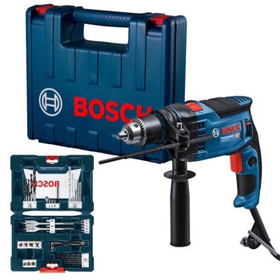 Taladro Percutor Bosch GSB 16 RE 750 W 1/2" con Kit de 41 Accesorios