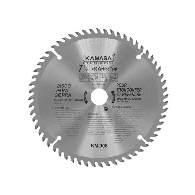Disco de Sierra Circular Kamasa KM906 7 1/4" 60 Dientes de Carburo para Madera